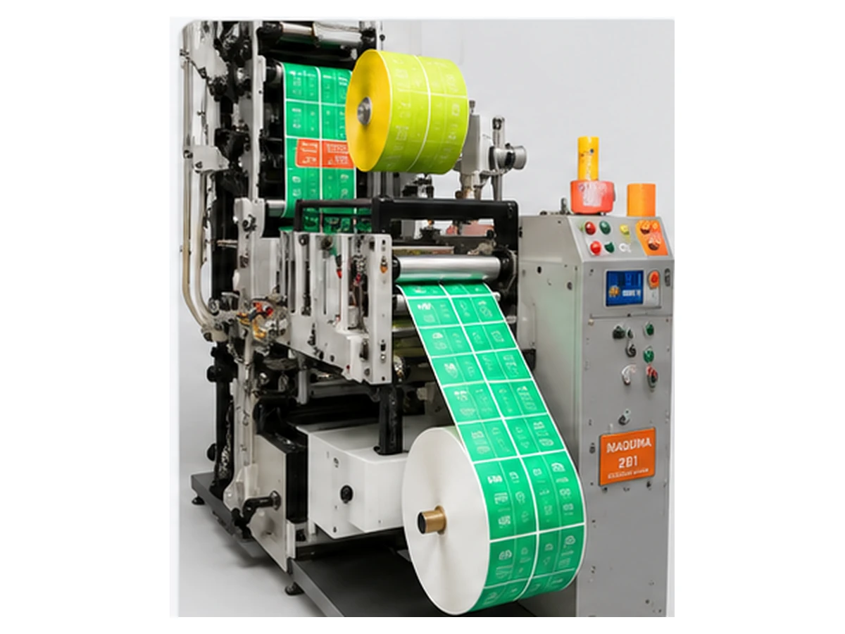Equipo flexográfico para producción continua de etiquetas en rollo