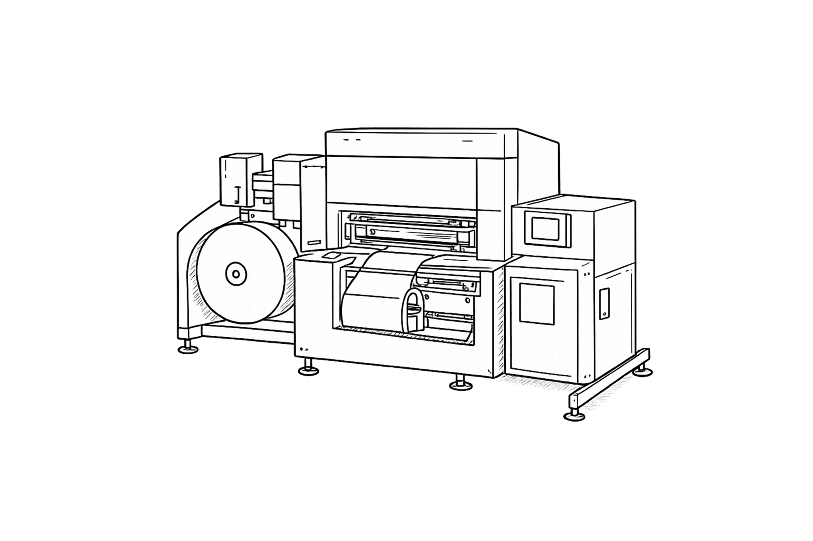 áquina de impresión serigrafica de etiquetas